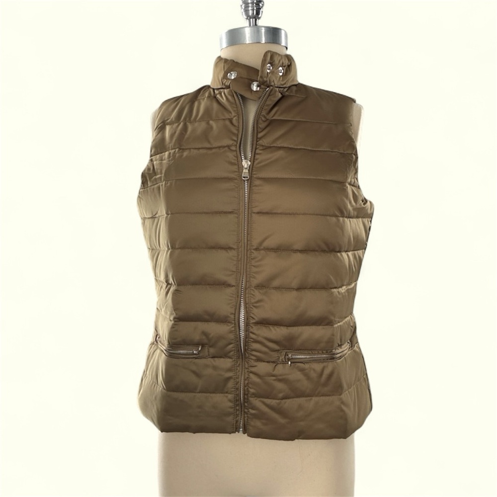 Ralph Lauren Satin Olive Puffer Vest Sz. PS